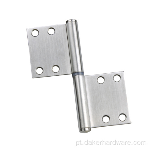 Dobradiças de porta de aço inoxidável em formato de bandeira de metal